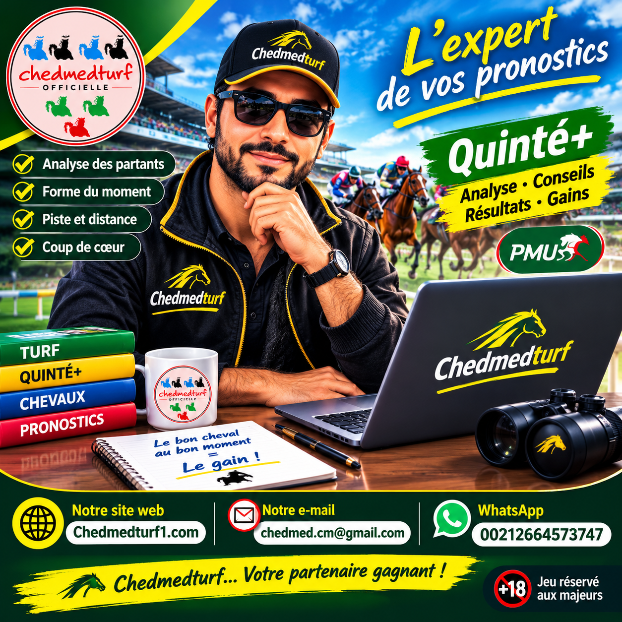 Chedmedturf, l'expert des pronostics Quinté+ PMU
